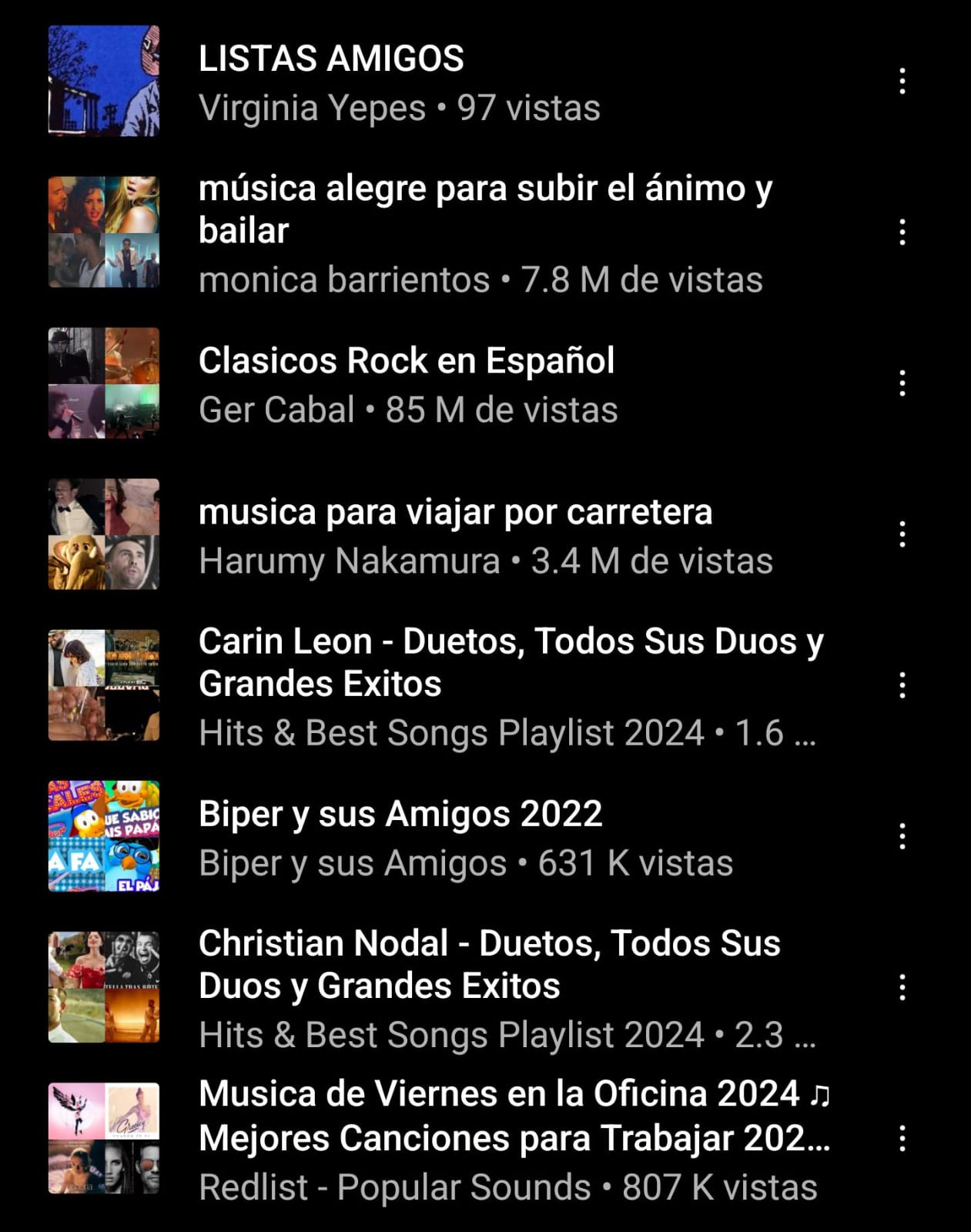 Listas de reproducción Streaming